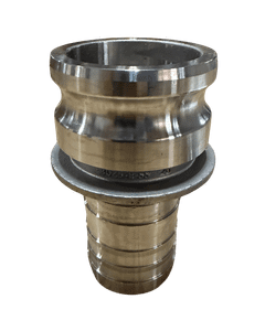 2.5" Hose Shank X 3" Male Adapter, Stainless Steel