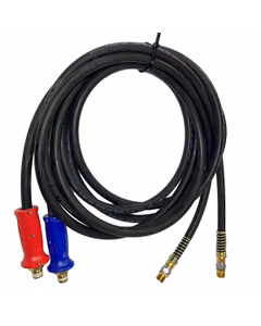 3/8" X 15" Black Air Line Hose With Dura Grips