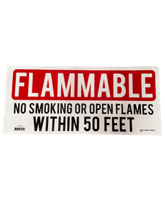 12" X 27" Flammable No Smoking Decal