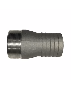 2 In. Hose Shank X Male Npt Thread, Aluminum
