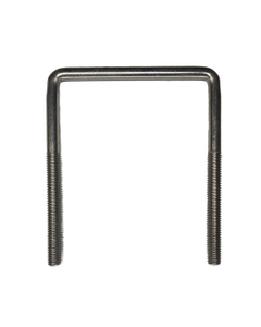 U-Bolt, Sq 3/8", S/S For 4" X
