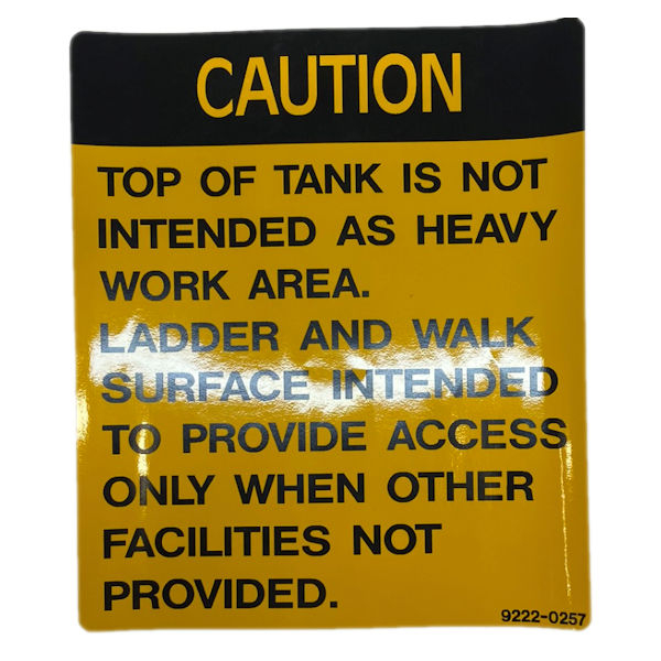 Decal, Top Of Tank Not A Work