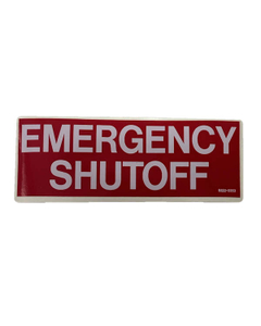 Decal Emergency Shutoff