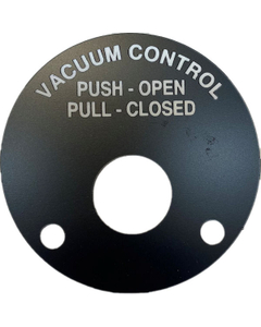 Vacuum Control Nameplate