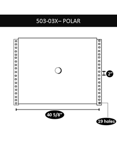 Polar Upper Coupler, 40 5/8" X 2", 19 Bolt Holes