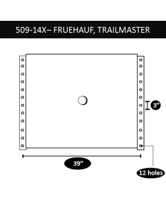 FRUEHAUF/TRAILERMASTER UPPER COUPLER, 39" X 3", 12 BOLT HOLES