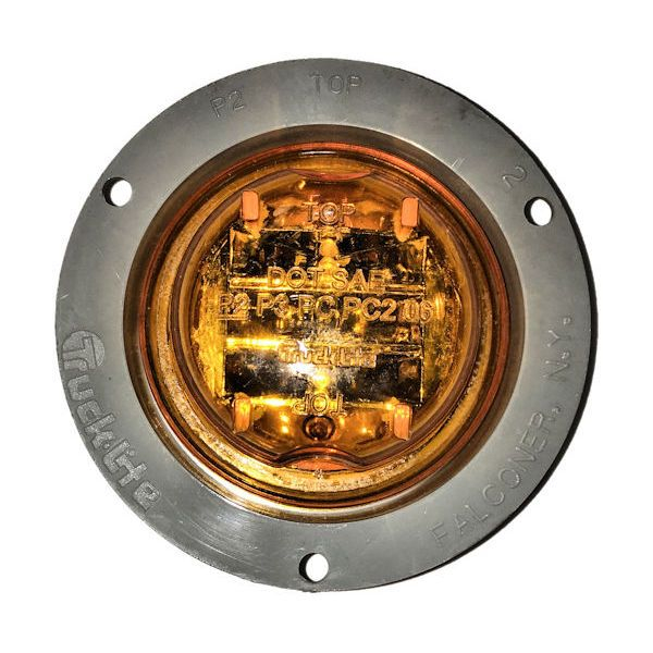 2.5 In. Yellow Led Clearance Light, Flange