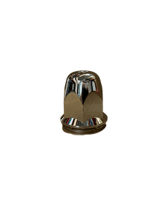 1.5" Plastic Chrome Hex, Two Piece Nut Cover With Flange