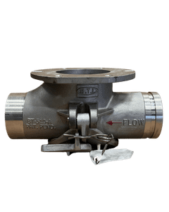 5" Aluminum Bottom Drop Tee, Groove X Plain