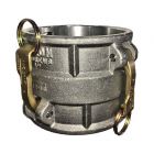4" Dixon Coupler X Coupler, Aluminum