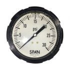 Span Tanker Trailer 3.5", 0-30 PSI Backport Gauge