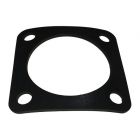 3" TTMA Square Flange Gasket, Black Buna, 1/8" Thick