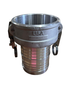 4" Aluminum Female Coupler X Hose Shank