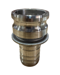2.5" Hose Shank X 3" Male Adapter, Stainless Steel