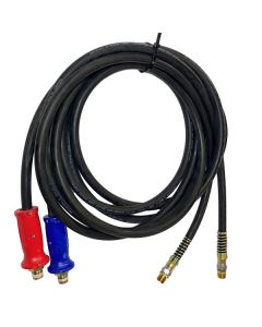3/8" X 15" Black Air Line Hose With Dura Grips