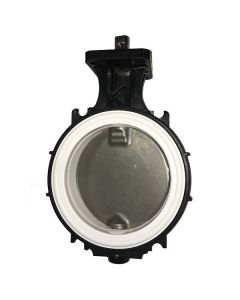 4" Butterfly Valve, Black Maxx Stainless Steel Disk White Seat