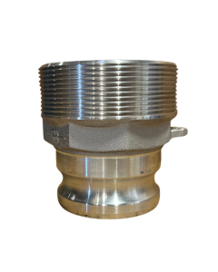 3" Adapter X 4" Male Thread, Aluminum