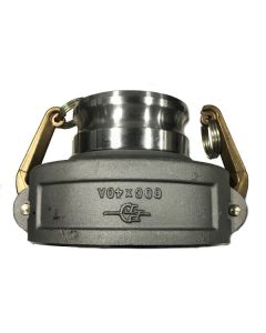 6" Female Coupler X 4" Male Adapter, Aluminum