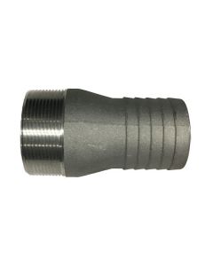 2 In. Hose Shank X Male NPT Thread, Aluminum