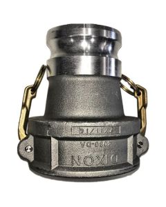 4" Female Coupler X 3" Male Adapter, Aluminum