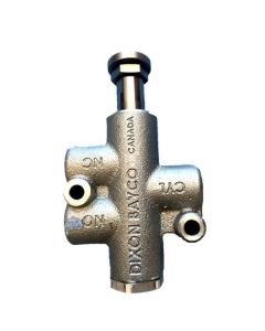Dixon 3-Way Air Interlock Valve Button Plunger Heavy-Duty Pneumatic