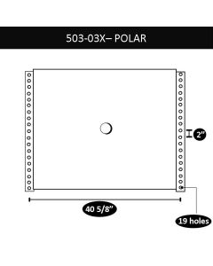 Polar Upper Coupler, 40 5/8" X 2", 19 Bolt Holes