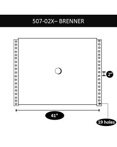 41" X 2" Brenner Upper Coupler, 19 Bolt Holes