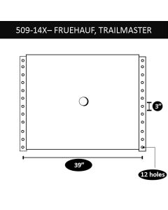 FRUEHAUF/TRAILERMASTER UPPER COUPLER, 39" X 3", 12 BOLT HOLES