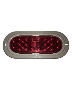 RED, STOP, OVAL, ALUMINUM, LED LIGHT