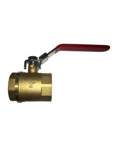 Ball Valve Brass, Full Port, 2" NPT Threaded PN25, 600 WOG