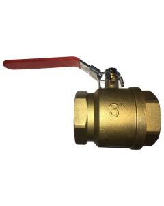 Ball Valve Brass, Full Port, 3" NPT Threaded PN25, 600 WOG
