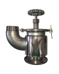 Betts 3" Stainless Steel QRB Valve, 90 Degree Bend