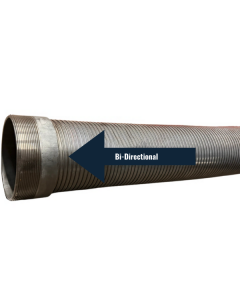 Bi-Directional Stainless-Steel Hose, 4" X 138" Male Thread