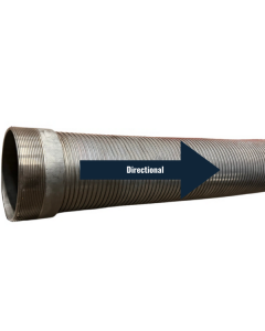 Directional Stainless-Steel Hose, 4" X 234" Male Thread 