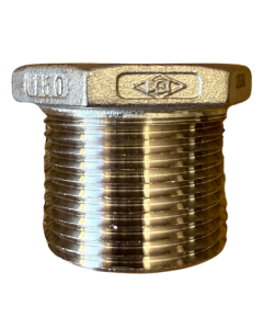 1" MNPT X 1/4" FNPT Threaded Reducer Hex Bushing