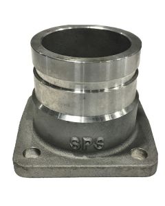 3" Aluminum Grooved X 3" Square Flange