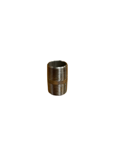 1" Male Thread X 2" Overall Length Stainless Steel