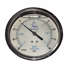 4" Pressure/Vacuum Stainless Steel Case Gauge, 30 PSI