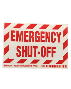 Front Emergency Valve Decal