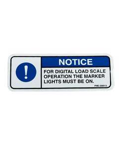 Digital Load Scale Power Notice