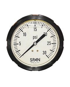 3.5" Span Lighted Gauge, 30 PSI, Panel Mount U-Clamp